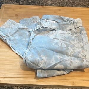 The Porter Collection, Light Blue Women's Drawstring Pants With Sparkles